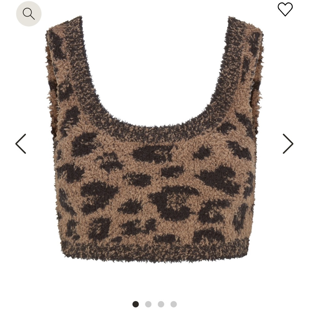 SKIMS Leopard Knit Scoop Bralette